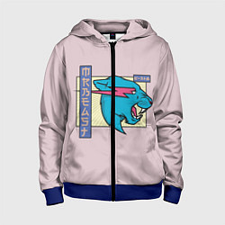 Толстовка на молнии детская Mr Beast Japan Full Print, цвет: 3D-синий