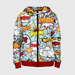 Толстовка на молнии детская BoOMbiT, цвет: 3D-красный