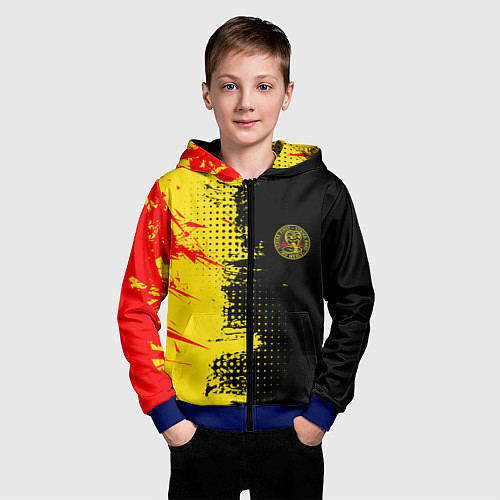 Детская толстовка на молнии Кобра Кай Cobra Kai / 3D-Синий – фото 3