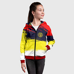 Толстовка на молнии детская Кобра кай Cobra Kai спина, цвет: 3D-красный — фото 2