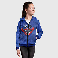 Толстовка на молнии детская Smile Huggy Wuggy, цвет: 3D-синий — фото 2