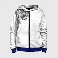 Детская толстовка на молнии Черно Белые КруЖева