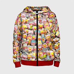 Толстовка на молнии детская Уточки Лалафанфан, цвет: 3D-красный
