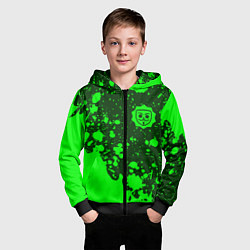 Толстовка на молнии детская БАБЛ КВАС Краски, цвет: 3D-черный — фото 2