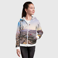 Толстовка на молнии детская Воздушные Шары!, цвет: 3D-белый — фото 2