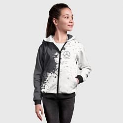 Толстовка на молнии детская Mercedes-Benz Клякса, цвет: 3D-черный — фото 2