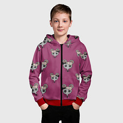 Толстовка на молнии детская Ниндзя-мыши Клинок, рассекающий демонов Kimetsu no, цвет: 3D-красный — фото 2