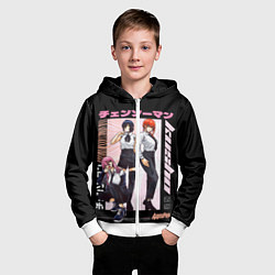 Толстовка на молнии детская Человек бензопила лучшие девочки макима пауэр резе, цвет: 3D-белый — фото 2