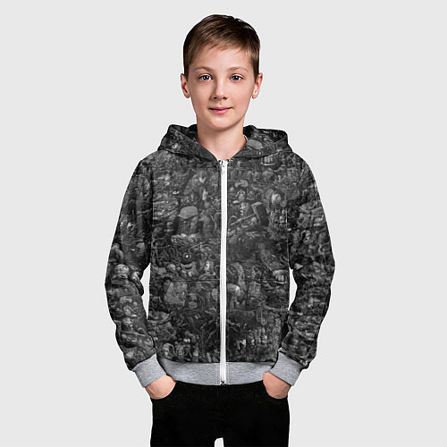 Детская толстовка на молнии Elysium art / 3D-Меланж – фото 3