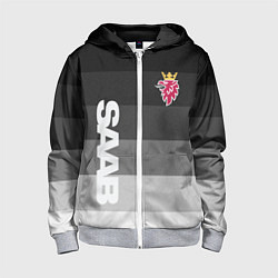 Толстовка на молнии детская SAAB СААБ ГРАДИЕНТ, цвет: 3D-меланж