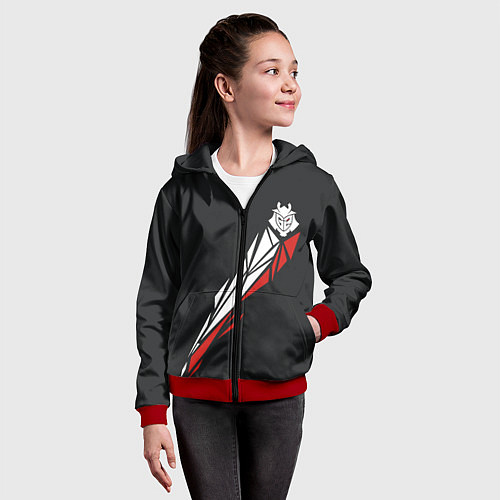 Детская толстовка на молнии G2 Jersey Pro 202223 / 3D-Красный – фото 4