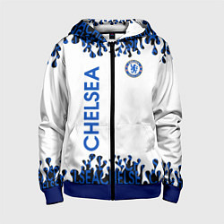 Толстовка на молнии детская Chelsea челси спорт, цвет: 3D-синий
