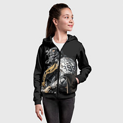 Толстовка на молнии детская Fallout: Arch Dornan, цвет: 3D-черный — фото 2