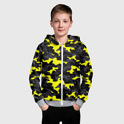 Толстовка на молнии детская Black Camo, цвет: 3D-меланж — фото 2