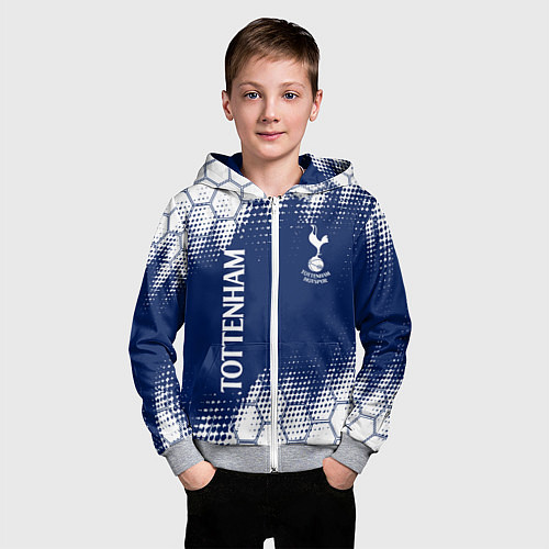 Детская толстовка на молнии TOTTENHAM HOTSPUR Тоттенхэм / 3D-Меланж – фото 3
