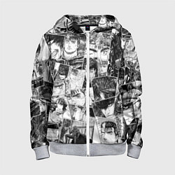 Толстовка на молнии детская Berserk pattern, цвет: 3D-меланж