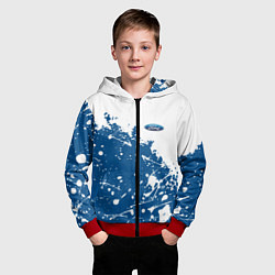 Толстовка на молнии детская Ford форд, цвет: 3D-красный — фото 2