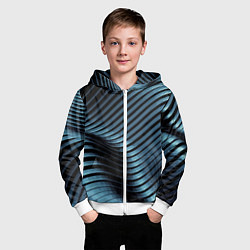 Толстовка на молнии детская Fashion pattern 2027, цвет: 3D-белый — фото 2