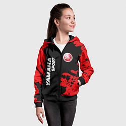 Толстовка на молнии детская YAMAHA Yamaha Sport - Брызги, цвет: 3D-черный — фото 2