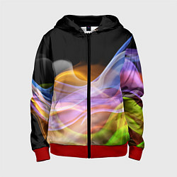 Детская толстовка на молнии Цветной дым Color pattern