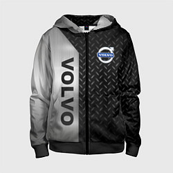 Толстовка на молнии детская VOLVO ВОЛЬВО СТАЛЬ, цвет: 3D-черный