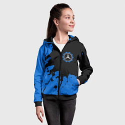 Толстовка на молнии детская МЕРСЕДЕС Краска 5, цвет: 3D-черный — фото 2