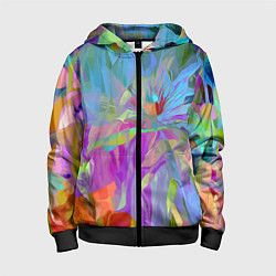 Толстовка на молнии детская Abstract color pattern Summer 2022, цвет: 3D-черный