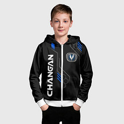 Толстовка на молнии детская CHANGAN -ЧАНГАН ТЕХНОЛОГИИ, цвет: 3D-белый — фото 2