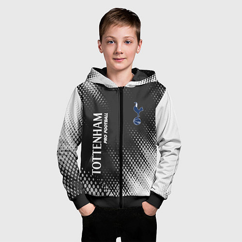 Детская толстовка на молнии TOTTENHAM HOTSPUR Pro Football / 3D-Черный – фото 3