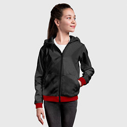 Толстовка на молнии детская КАРБОН ПОЛИГОНЫ, цвет: 3D-красный — фото 2