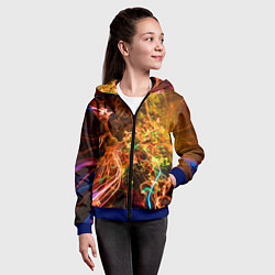 Толстовка на молнии детская Рождение новой звезды The birth of a new star, цвет: 3D-синий — фото 2