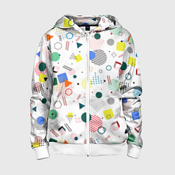 Детская толстовка на молнии MULTICOLORED GEOMETRIC SHAPES