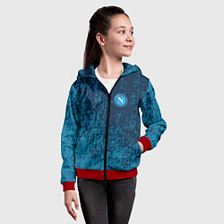 Толстовка на молнии детская Napoli наполи маленькое лого, цвет: 3D-красный — фото 2