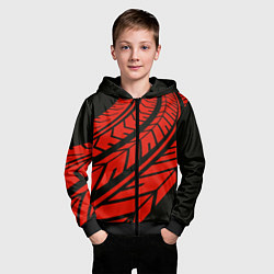 Толстовка на молнии детская След авто, цвет: 3D-черный — фото 2