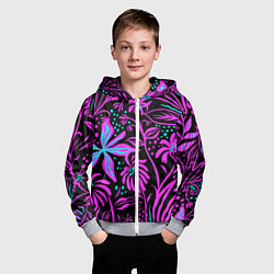 Толстовка на молнии детская Цветочная композиция Fashion trend, цвет: 3D-меланж — фото 2