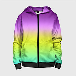 Детская толстовка на молнии Multicolored Ombre gradient