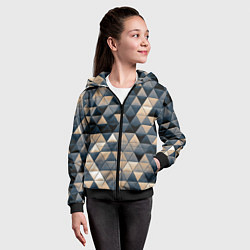 Толстовка на молнии детская Кибернетическая стена, цвет: 3D-черный — фото 2