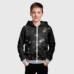 Толстовка на молнии детская Новое изображение ранней вселенной от Джеймса Уэбб, цвет: 3D-меланж — фото 2