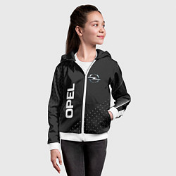Толстовка на молнии детская Opel Карбон, цвет: 3D-белый — фото 2