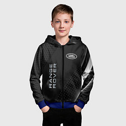 Толстовка на молнии детская Land rover Абстракция, цвет: 3D-синий — фото 2