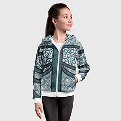 Толстовка на молнии детская УЗОР ФЕНТЕЗИ, цвет: 3D-белый — фото 2