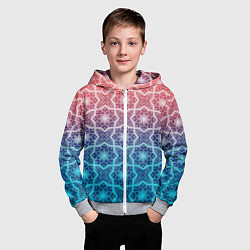 Толстовка на молнии детская Восточная мозаика, цвет: 3D-меланж — фото 2
