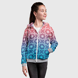 Толстовка на молнии детская Восточная мозаика, цвет: 3D-меланж — фото 2