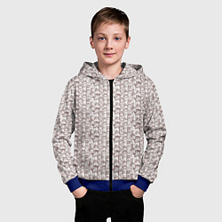 Толстовка на молнии детская Лица в квадрате, цвет: 3D-синий — фото 2