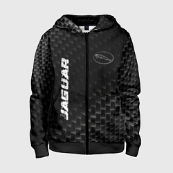 Детская толстовка на молнии Jaguar карбоновый фон