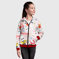 Толстовка на молнии детская Skzoo Jinniret pattern cartoon avatar, цвет: 3D-красный — фото 2
