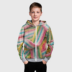 Толстовка на молнии детская Мармеладная лента, цвет: 3D-меланж — фото 2