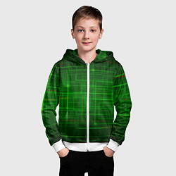 Толстовка на молнии детская Нейросеть - текстура, цвет: 3D-белый — фото 2