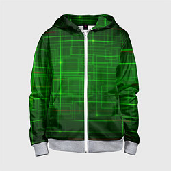 Толстовка на молнии детская Нейросеть - текстура, цвет: 3D-меланж