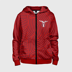 Толстовка на молнии детская Lazio отпечатки, цвет: 3D-красный